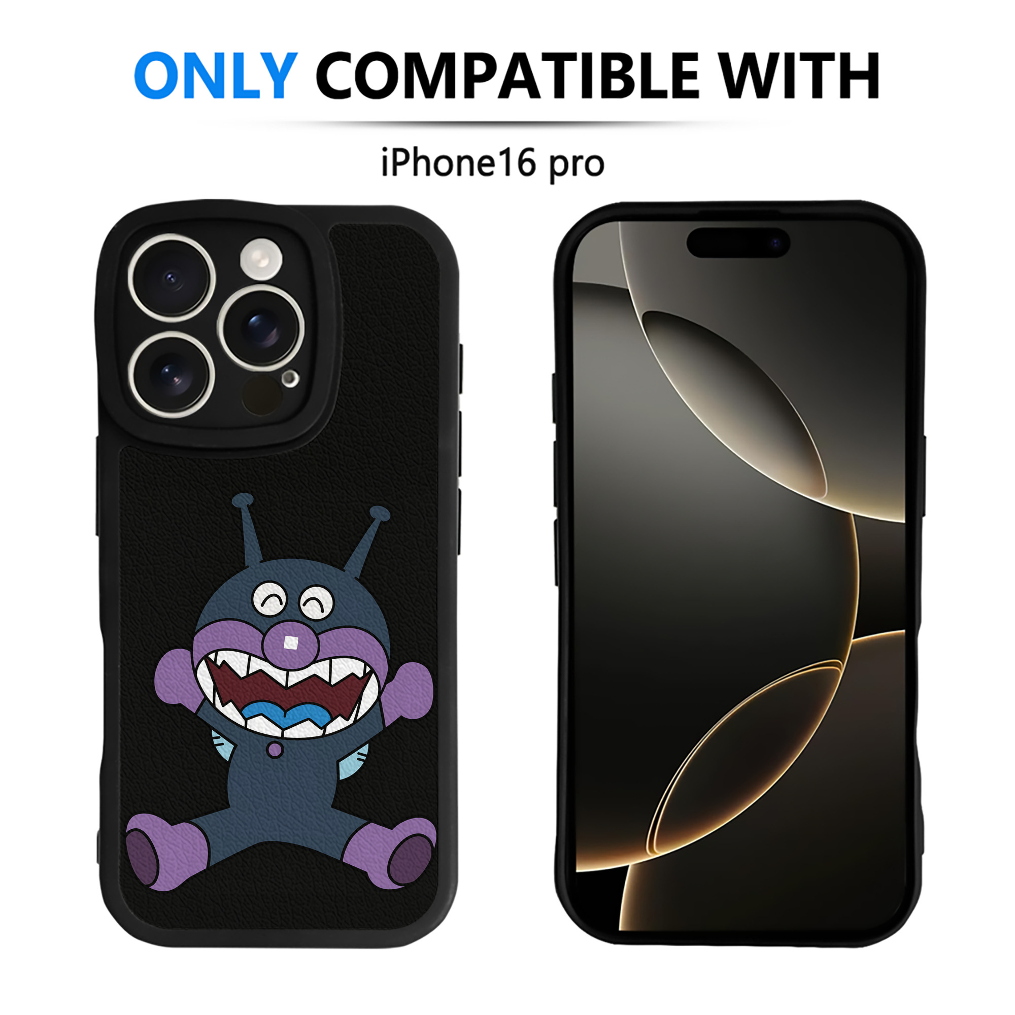 （画像用） アンパンマン Anpanman 【iPhone 16シリーズ対応】シリコンスマホケース（レザー調） 材質：シリコン